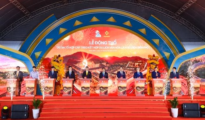 Lễ động thổ Tổ hợp cáp treo kết hợp du lịch văn hóa lịch sử Điện Biên Phủ, đánh dấu khởi đầu cho một hệ sinh thái du lịch mới tại Tây Bắc.