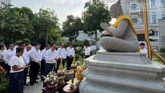 Bộ Thông tin Campuchia chủ trì các hoạt động tri ân những nhà báo quả cảm. (Ảnh: ĐINH TRƯỜNG)